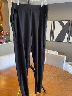 NEW Unbound Merino Women's Travel Pants – Black, Size L (100% Merino Wool)